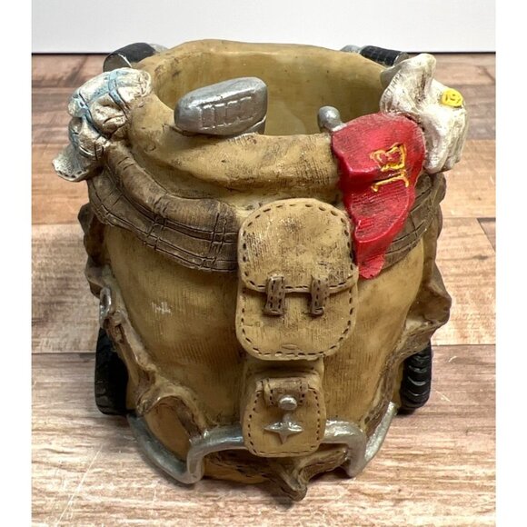 Decorative Resin Pencil Holder Golf Bag Design Tan - Picture 1 of 5